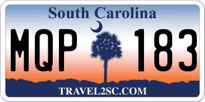 SC license plate MQP183