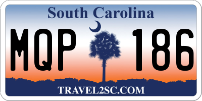 SC license plate MQP186