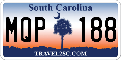 SC license plate MQP188