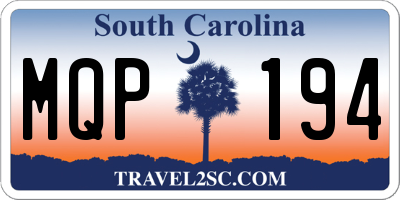 SC license plate MQP194