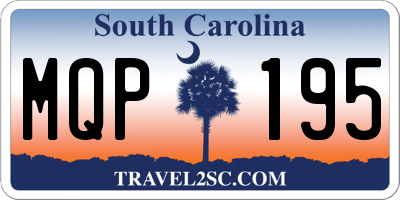 SC license plate MQP195