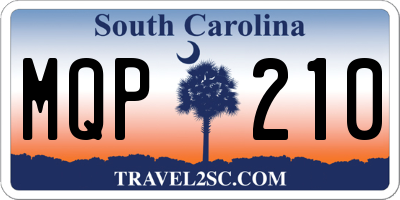 SC license plate MQP210