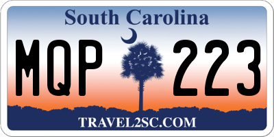SC license plate MQP223