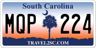 SC license plate MQP224