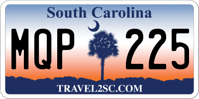 SC license plate MQP225