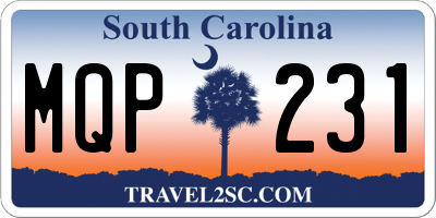 SC license plate MQP231