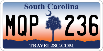 SC license plate MQP236