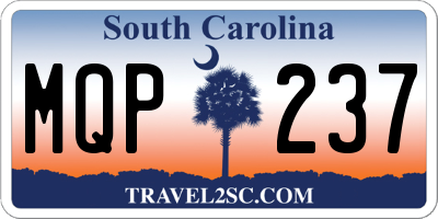 SC license plate MQP237