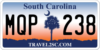SC license plate MQP238