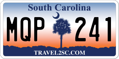 SC license plate MQP241