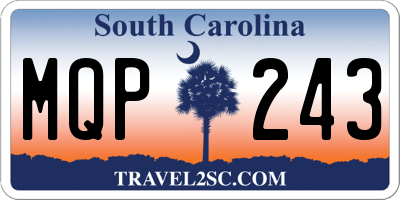 SC license plate MQP243