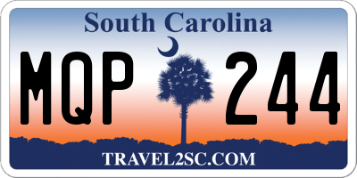 SC license plate MQP244