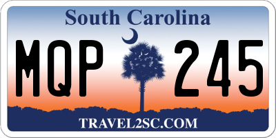 SC license plate MQP245