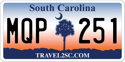 SC license plate MQP251