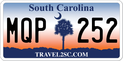 SC license plate MQP252