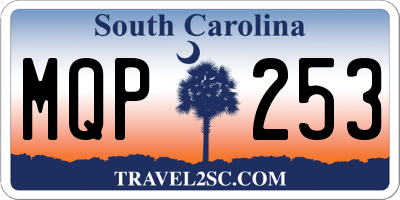 SC license plate MQP253