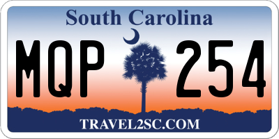 SC license plate MQP254