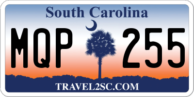 SC license plate MQP255