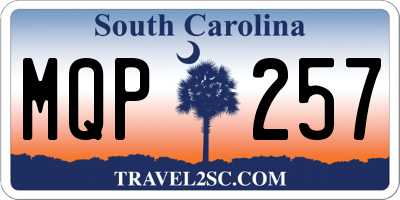 SC license plate MQP257