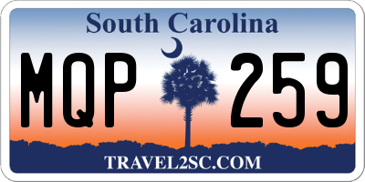 SC license plate MQP259
