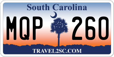 SC license plate MQP260