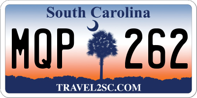 SC license plate MQP262