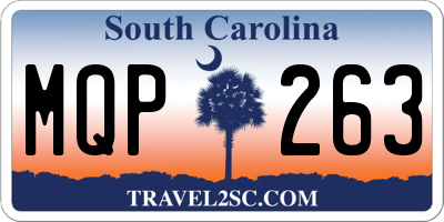SC license plate MQP263