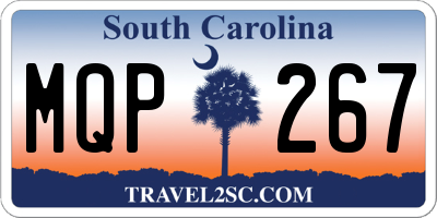 SC license plate MQP267