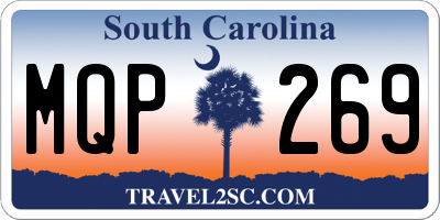 SC license plate MQP269