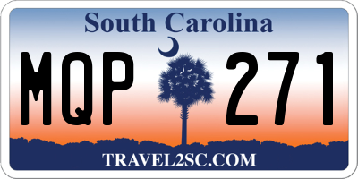 SC license plate MQP271
