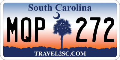 SC license plate MQP272