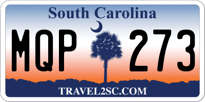 SC license plate MQP273