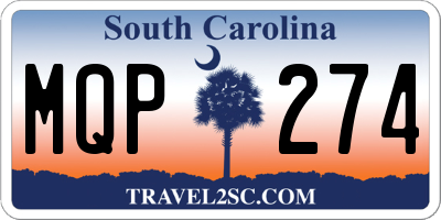 SC license plate MQP274