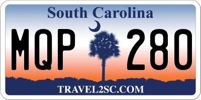 SC license plate MQP280
