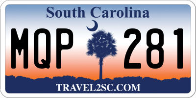 SC license plate MQP281