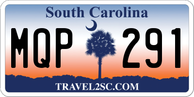 SC license plate MQP291
