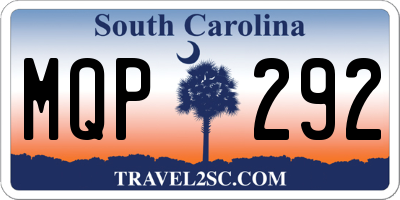 SC license plate MQP292