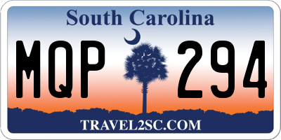 SC license plate MQP294