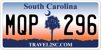 SC license plate MQP296