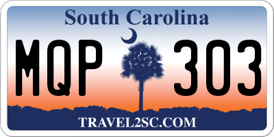 SC license plate MQP303