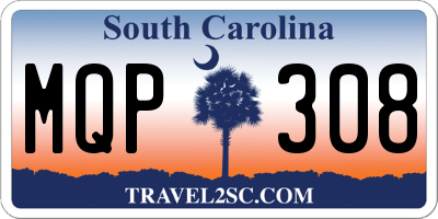 SC license plate MQP308