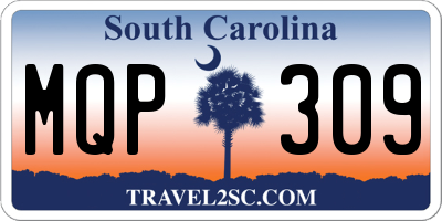 SC license plate MQP309