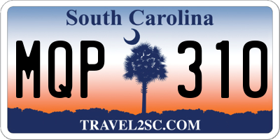 SC license plate MQP310