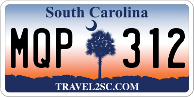 SC license plate MQP312