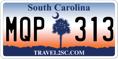 SC license plate MQP313