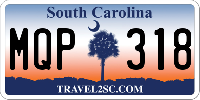 SC license plate MQP318