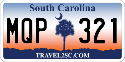 SC license plate MQP321