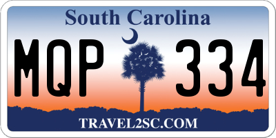 SC license plate MQP334