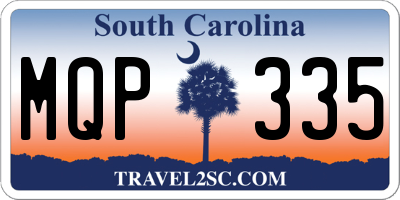 SC license plate MQP335