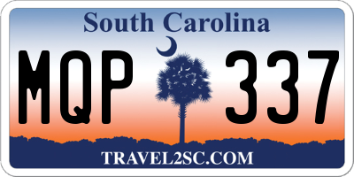 SC license plate MQP337
